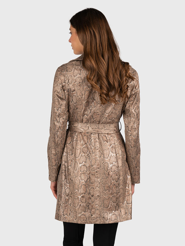 MILA animal print trench coat - 3