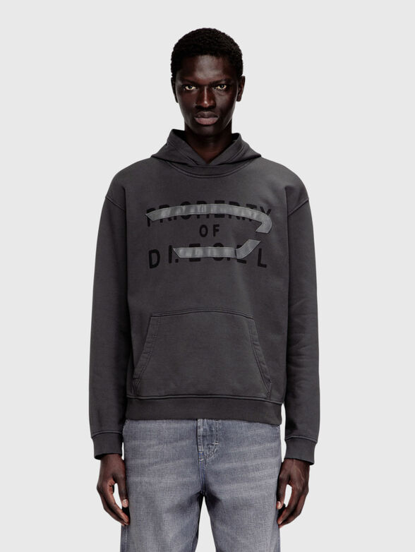 Cotton sweatshirt with logo print - 1