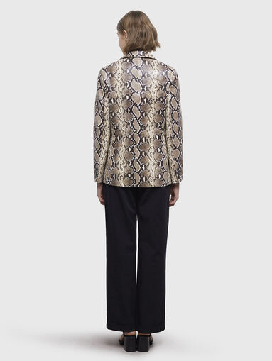 Snakeskin-effect leather jacket - 3