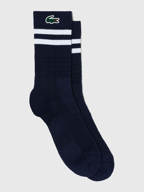 Socks with contrast stripes  - 1