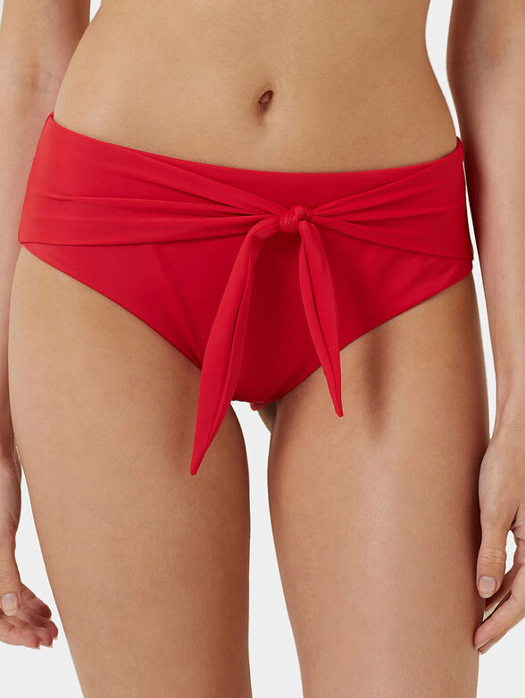 ESSENTIALS bikini bottom with accent bow - 1