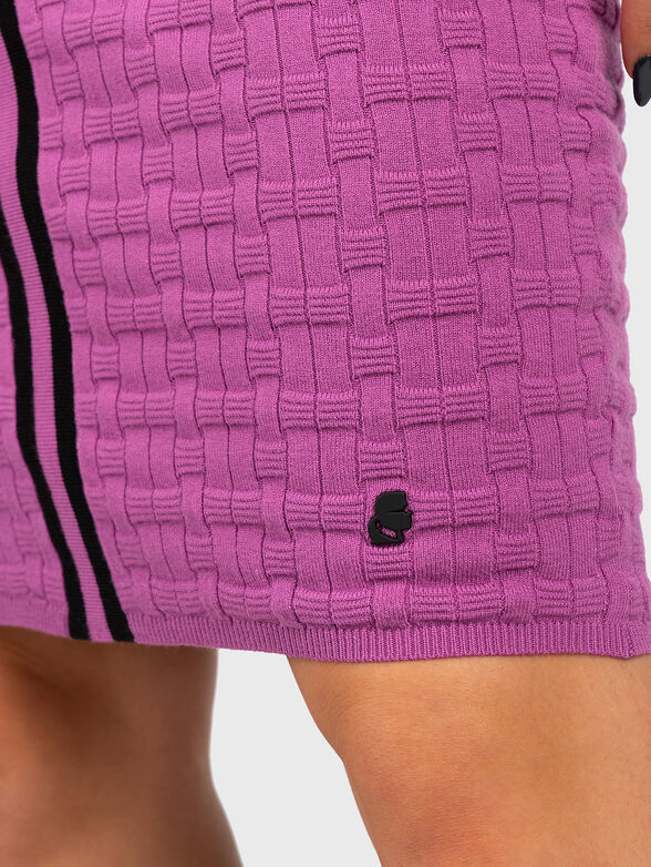Knitted skirt with contrast details - 4
