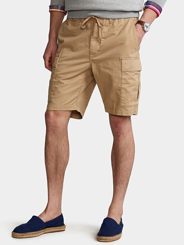 Beige cargo shorts - 1