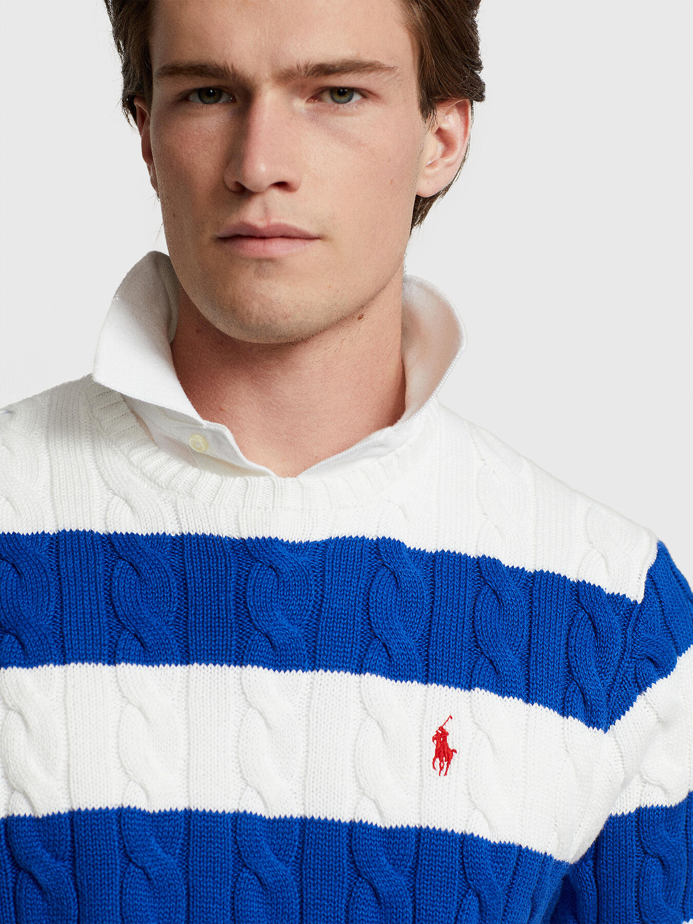 Cotton sweater with striped pattern brand POLO RALPH LAUREN