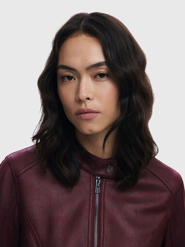 Eco leather jacket in black - 5