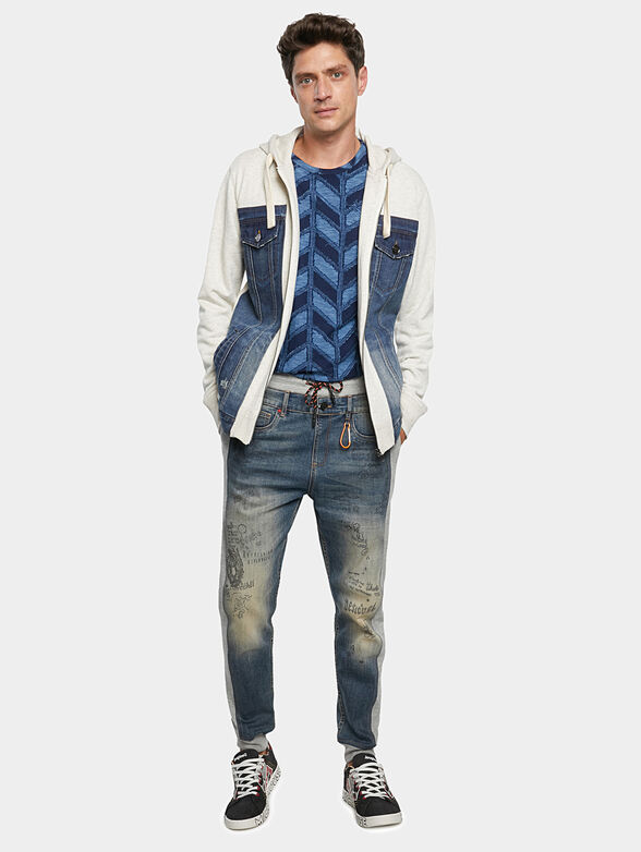 JERRY Sweatshirt with denim details - 4