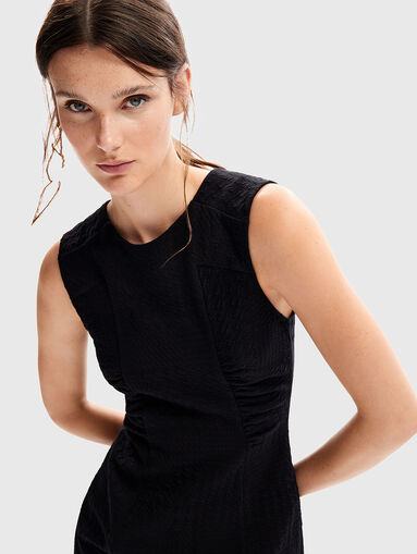 Mini dress with embossed texture - 2