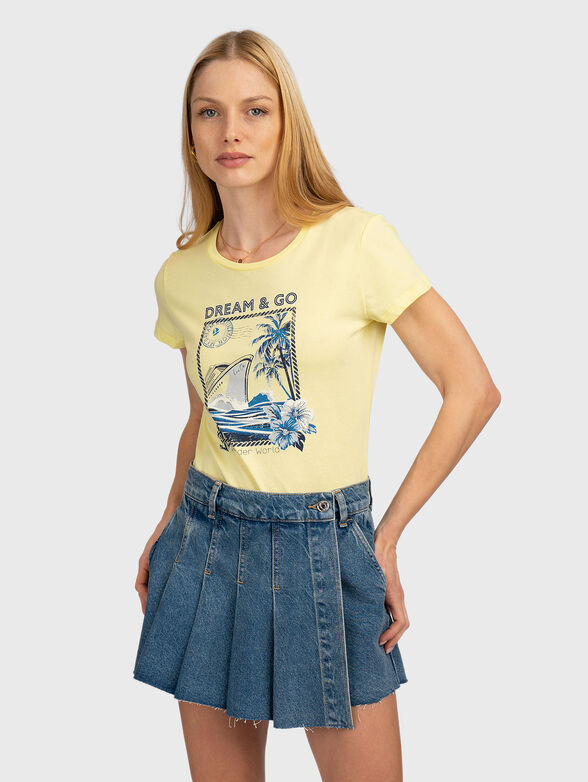 Crew neck T-shirt with print - 1