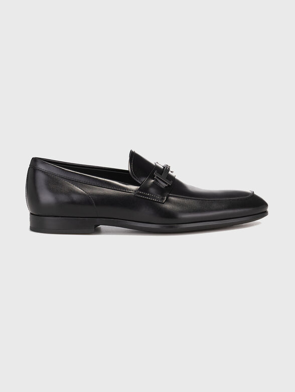 Leather loafers with buckle - 1