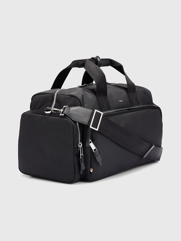 Black holdall with logo detail - 5