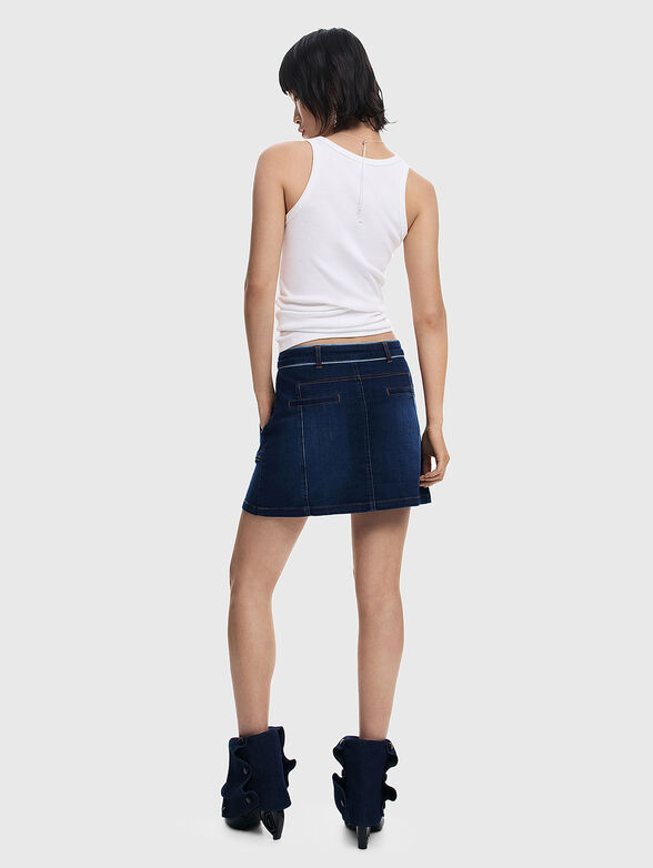 Mini denim skirt with pockets - 2