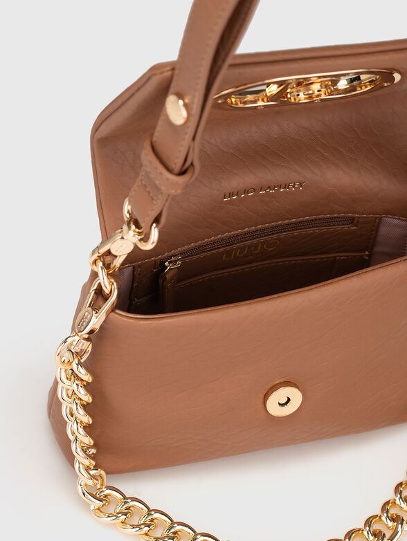 Crossbody bag with gold accents - 6