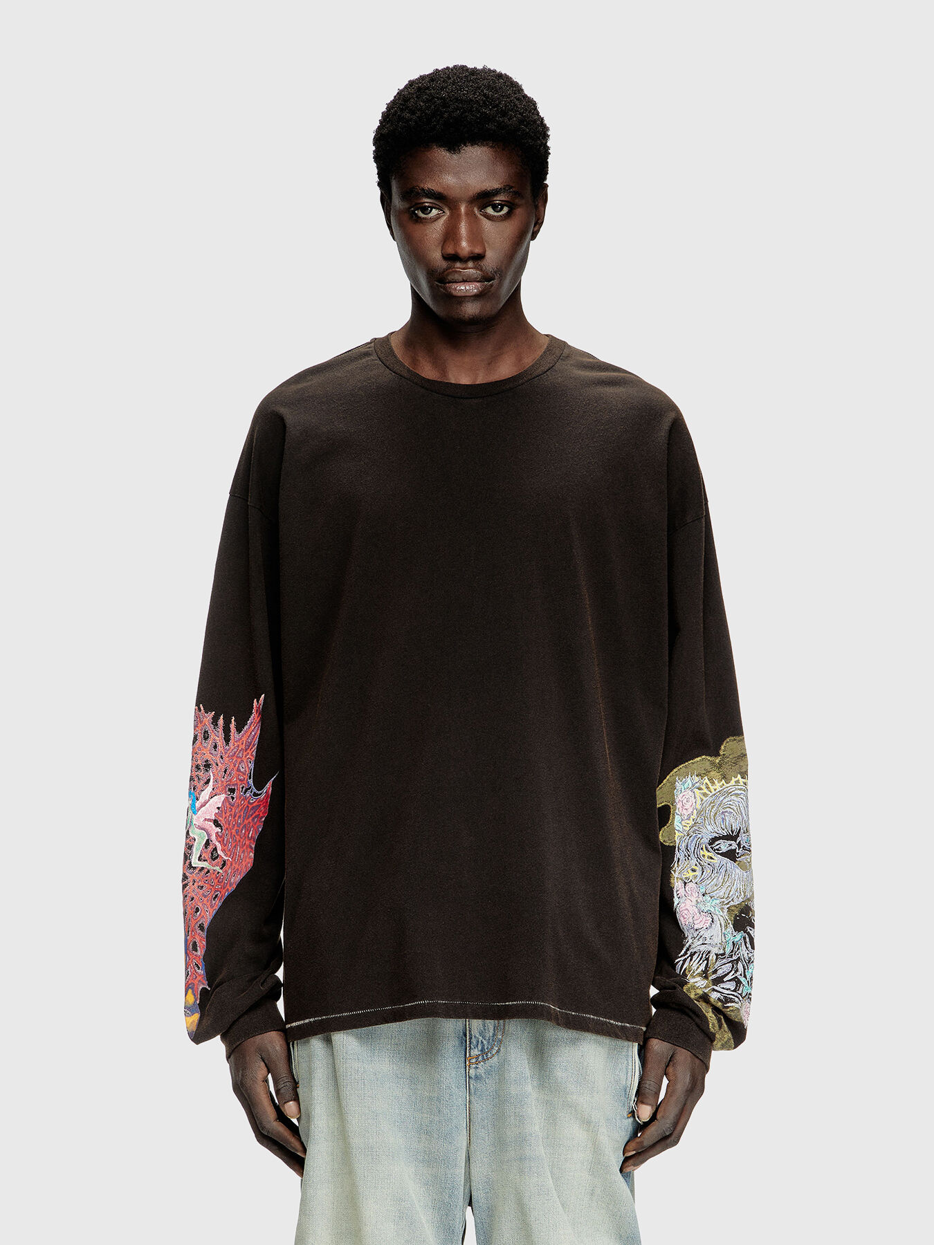 T-BOXT-LS-R4 blouse with accent prints brand DIESEL