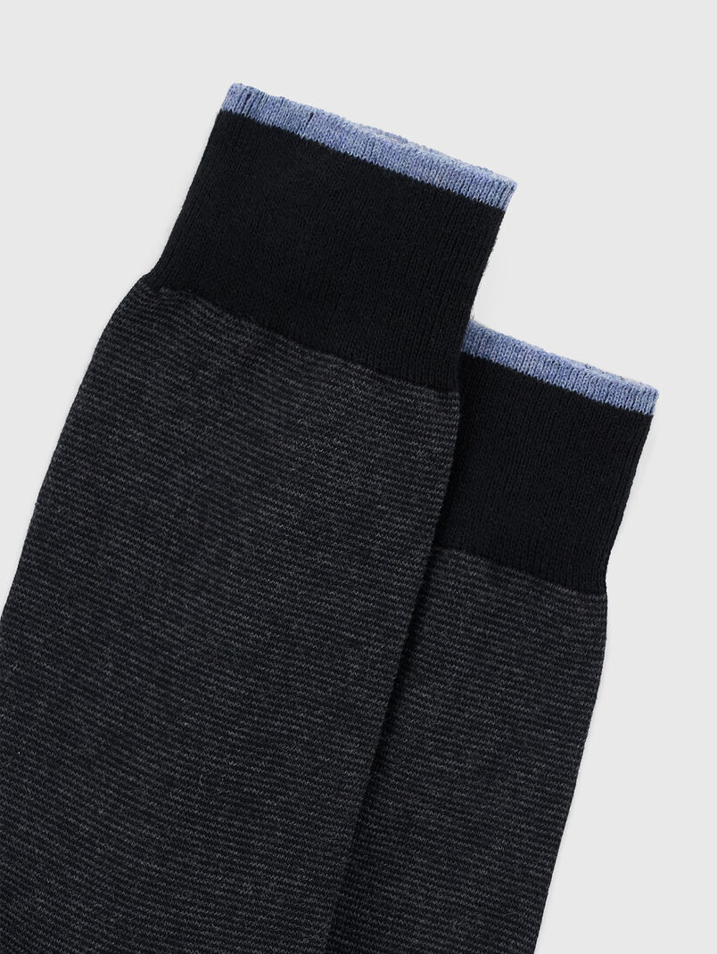 Black cotton-blend socks - 3