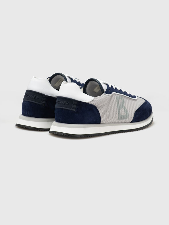 Suede and textile sneakers - 3