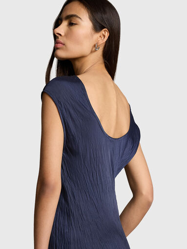 Crinkled satin maxi dress - 3