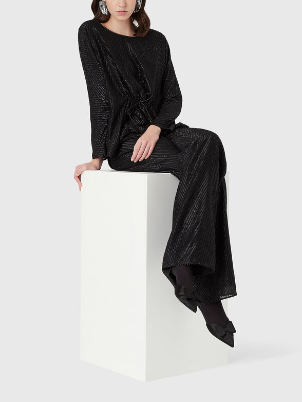 Textured blouse with tie - 2