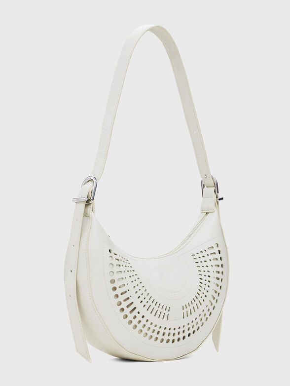 Eco leather hobo bag with perforation - 4