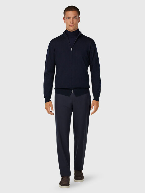 Wool cardigan with double zip - 2