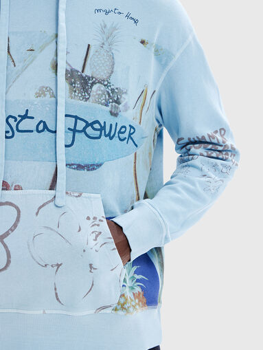 BAIRD sweatshirt with hood and print - 5