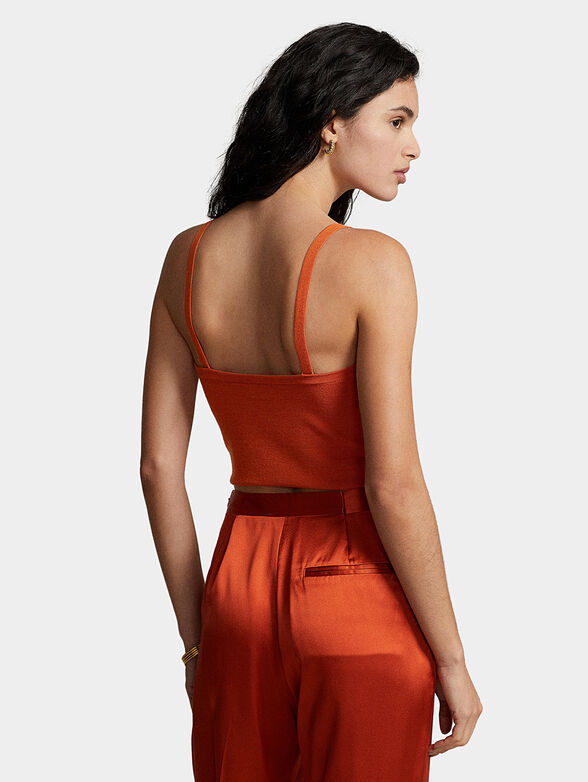 Orange wool blend top - 3