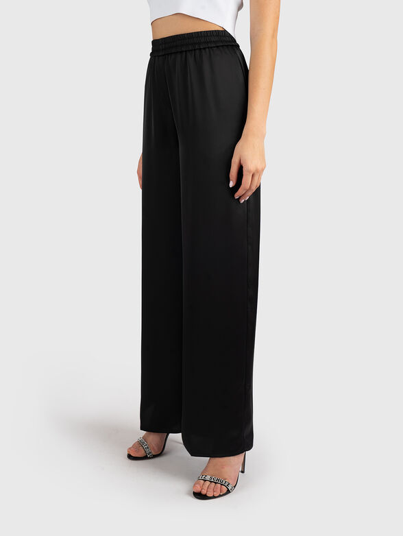 Straight-leg satin pants - 1