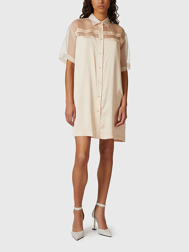 Dress with collar and transparent details - 5