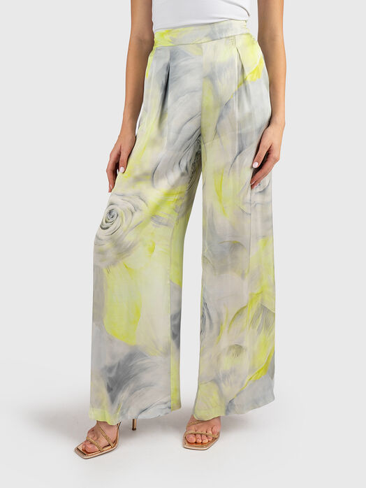 Straight leg satin pants
