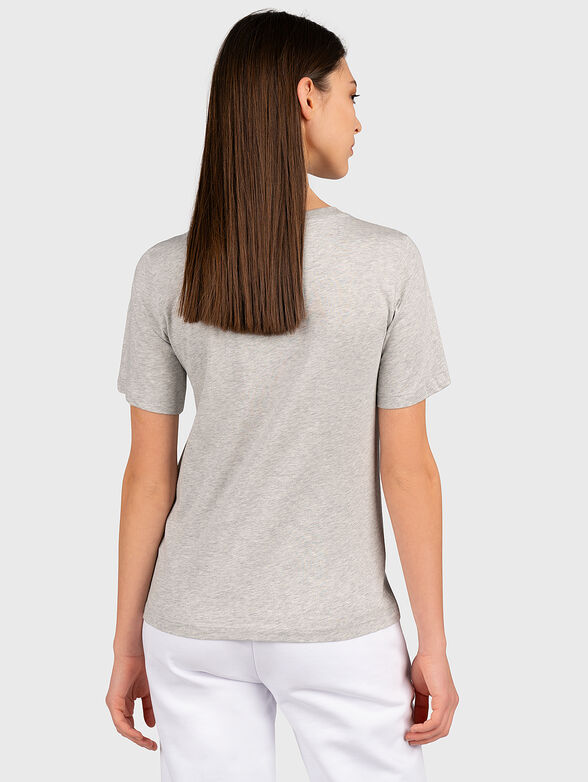 Grey T-shirt with logo print - 3