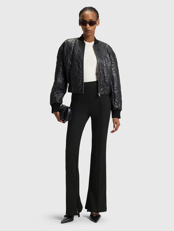 High waisted straight leg trousers - 4