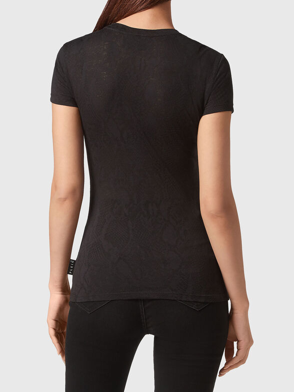 SEXY PURE black T-shirt with rhinestones - 3