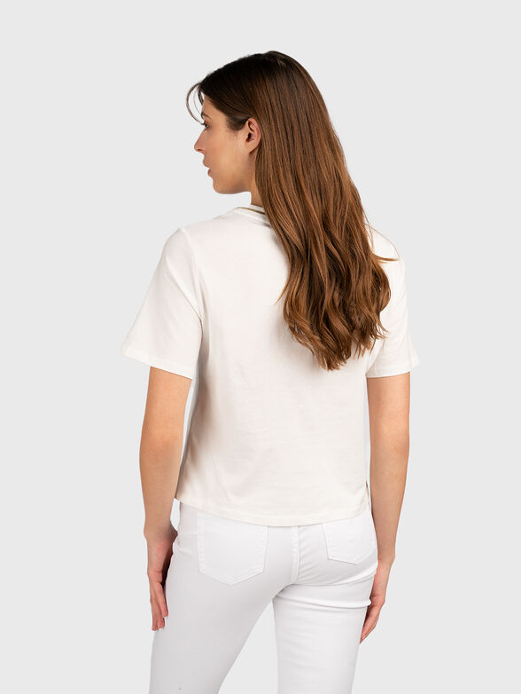 Asymmetric T-shirt with logo embroidery - 2