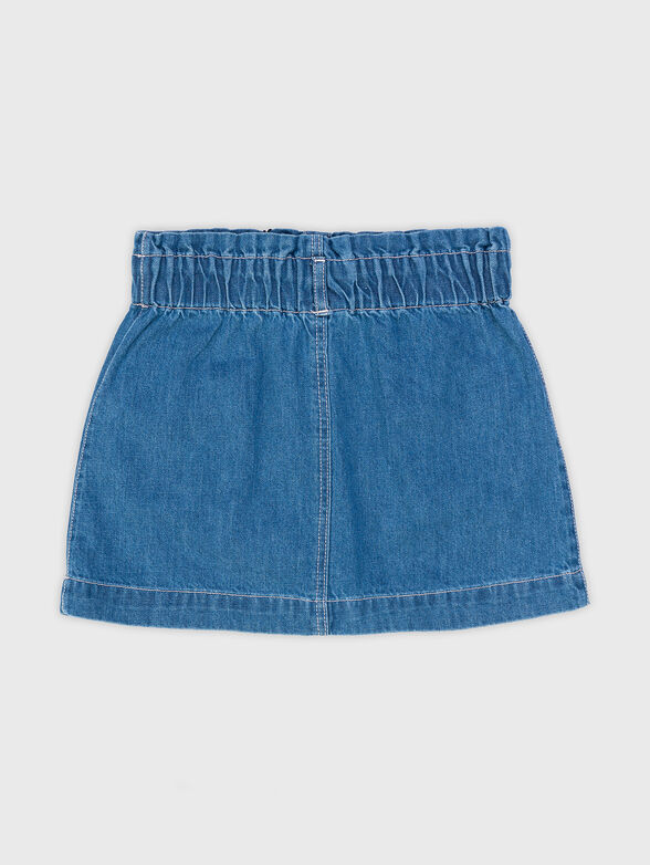 Denim skirt with embroidery - 2