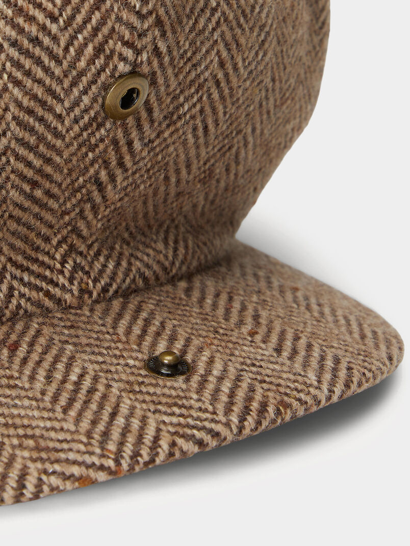 Tweed newsboy cap of wool blend - 3