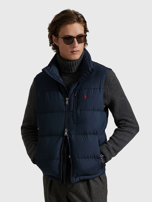 Vest with double zip and logo - 1