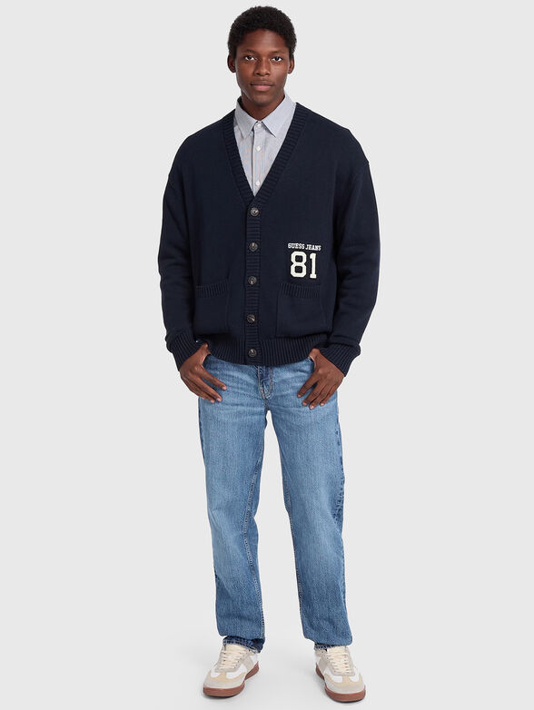 Cotton cardigan with patch - 2