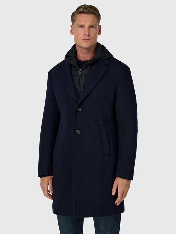 Wool blend coat with removable lining - 1