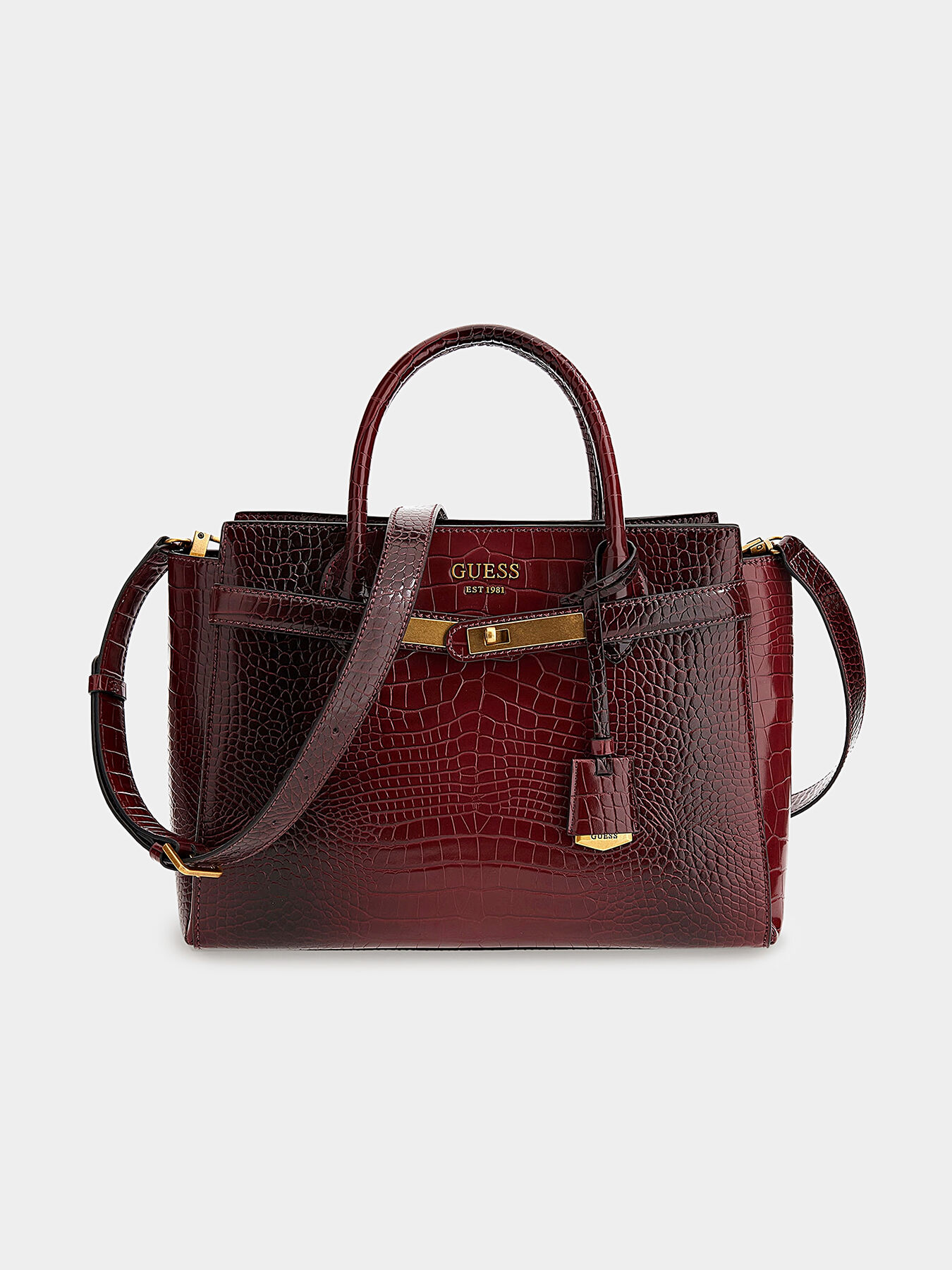 Croc print handbag outlet
