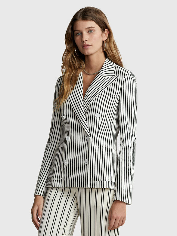 Double-breasted cotton jacket - 1