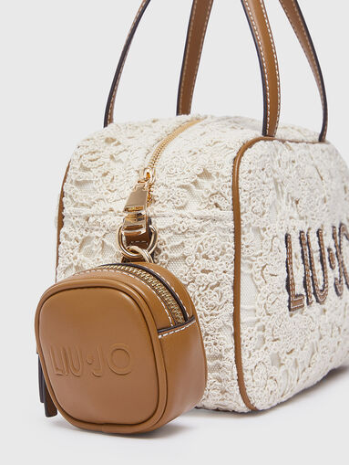 Bag with lace and a long strap - 4