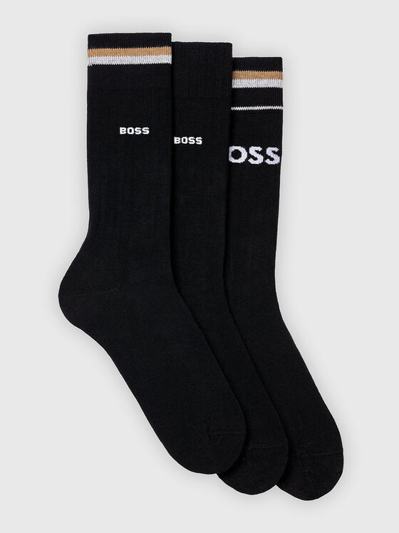 Комплект от три чифта чорапи с лого  - 1