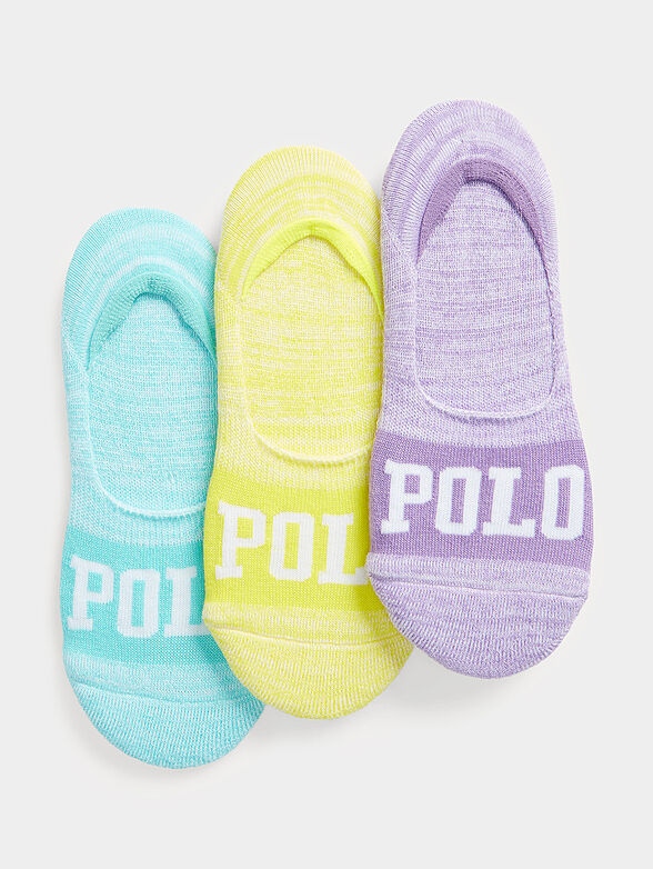 Set of three pairs of multicoloured socks - 1