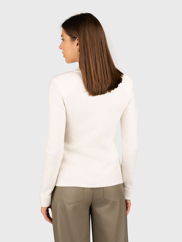 Wool blazer with floral detail - 2