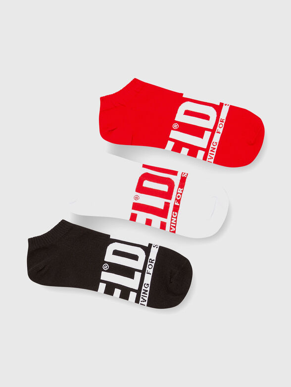 Set of three pairs of socks with logo accent - 1
