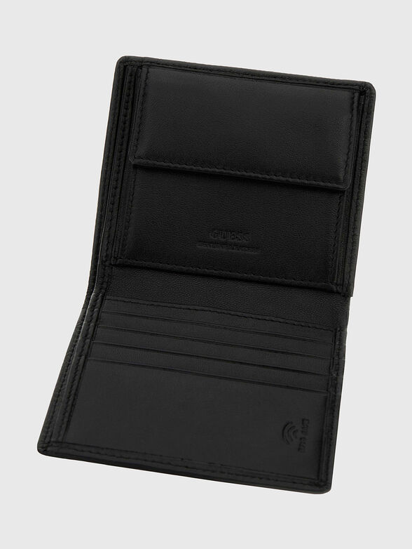 Leather wallet with logo detail - 4