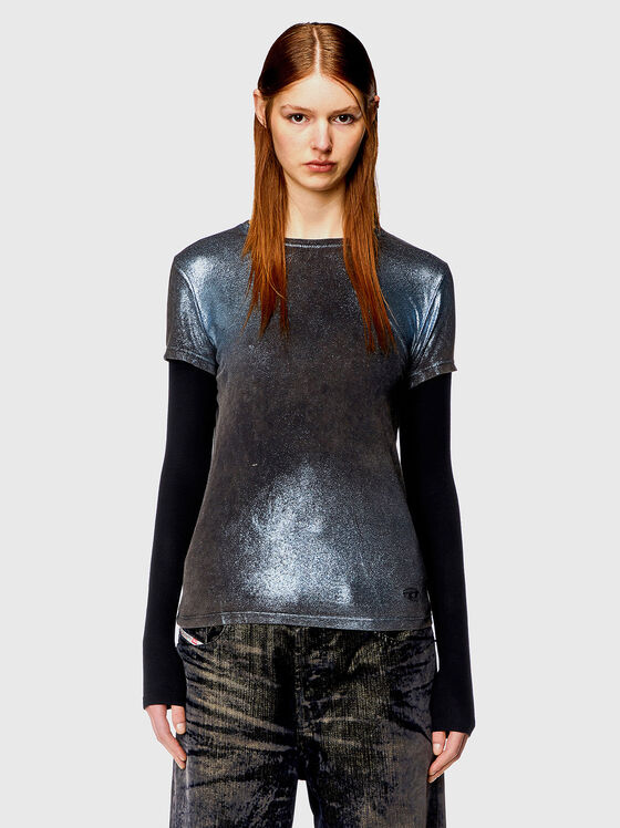 T-MIWA T-shirt with metallic effect - 1