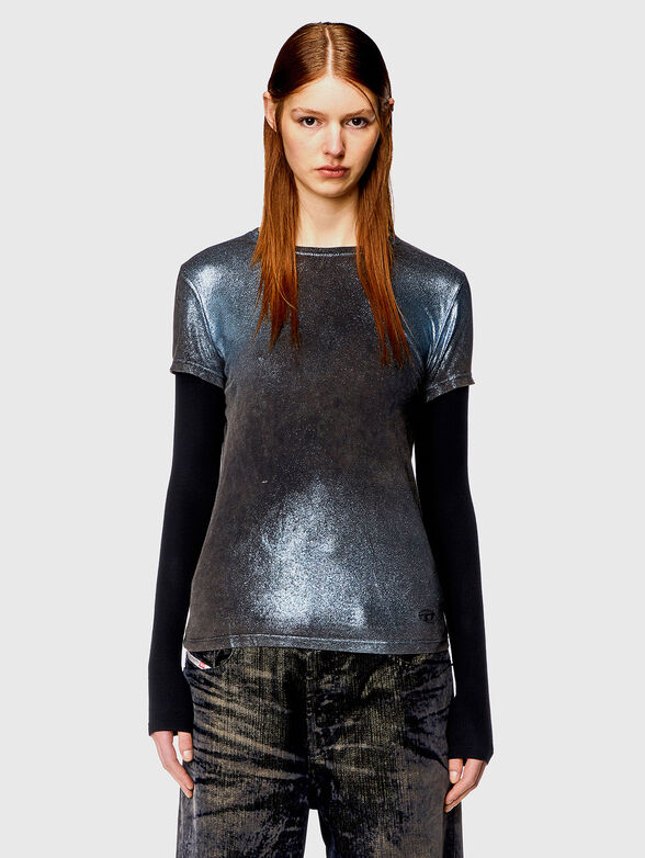 T-MIWA T-shirt with metallic effect - 1