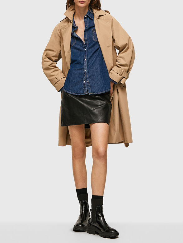 LUNA faux leather mini skirt - 4