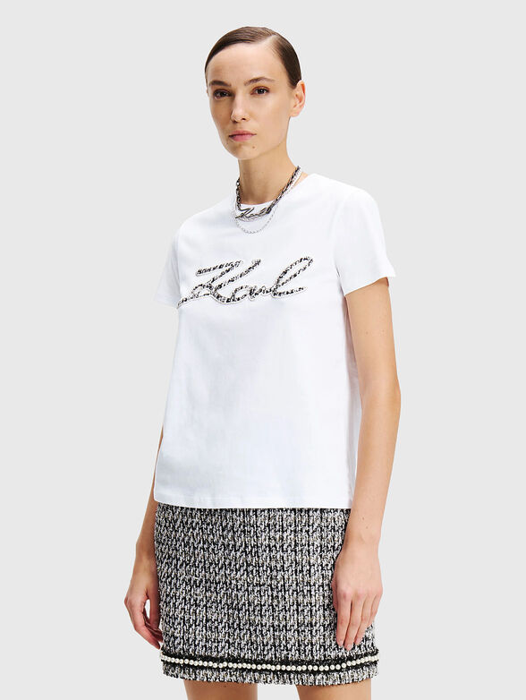 Black T-shirt with logo - 1