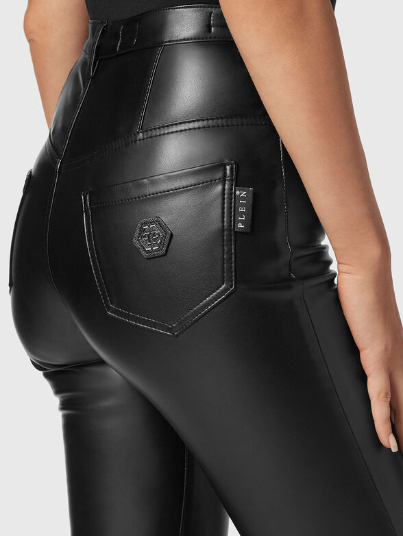High waisted leather leggings - 3